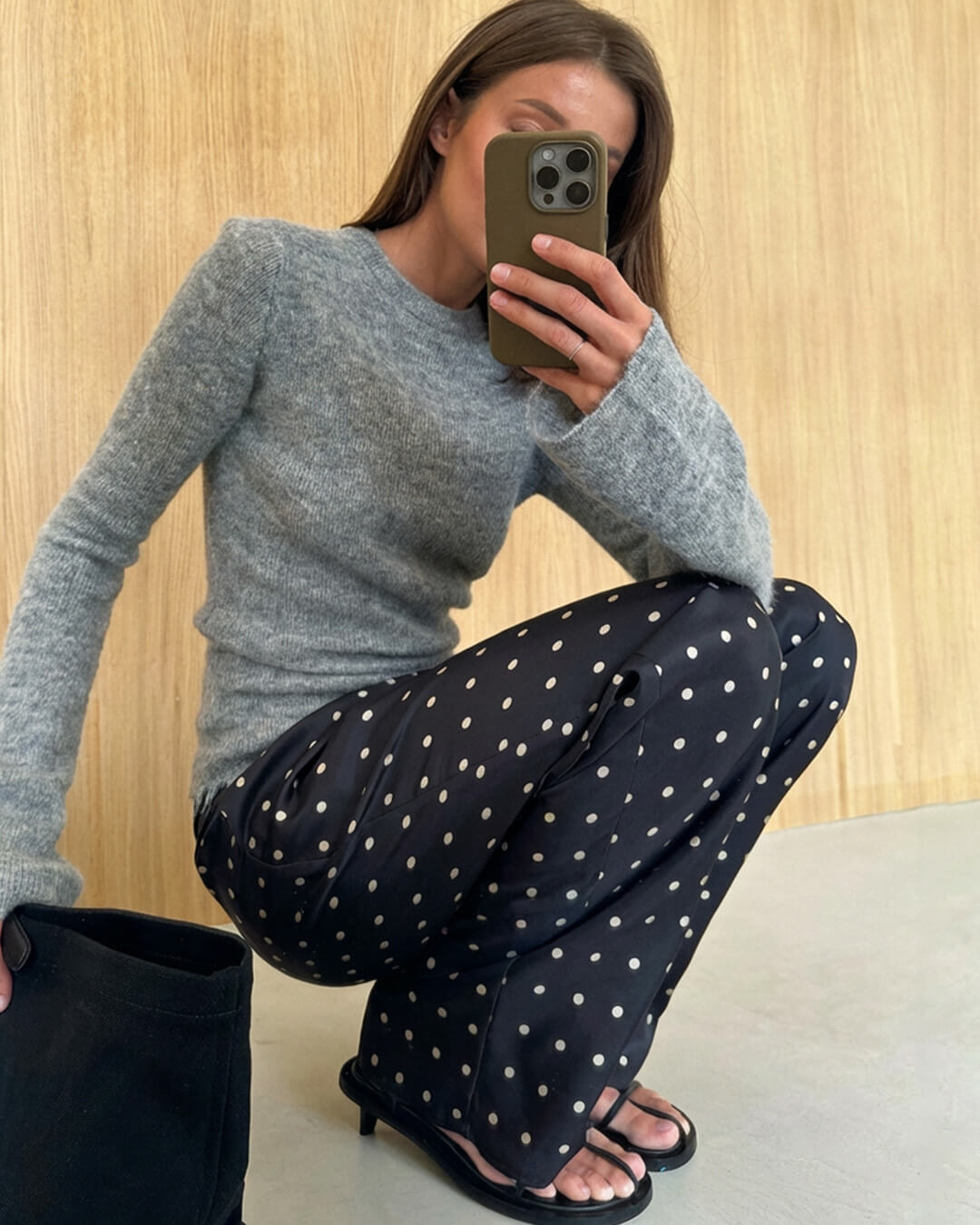 Catalina Polka Dot Satin Pants