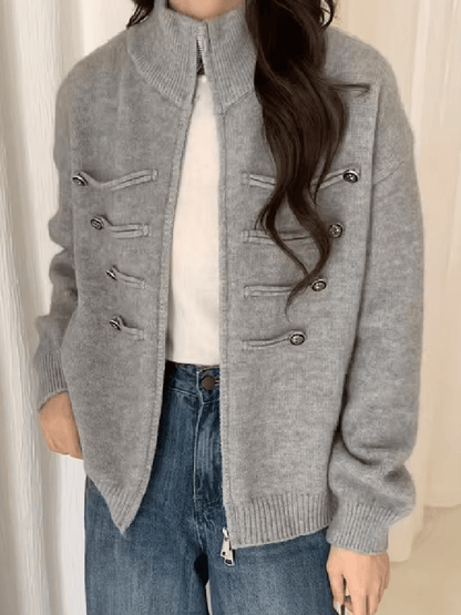 Amelia Turtleneck Zip Knit Cardigan
