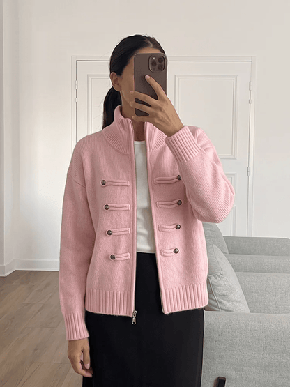 Amelia Turtleneck Zip Knit Cardigan