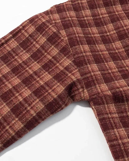 Jane Plaid Stand Collar Coat