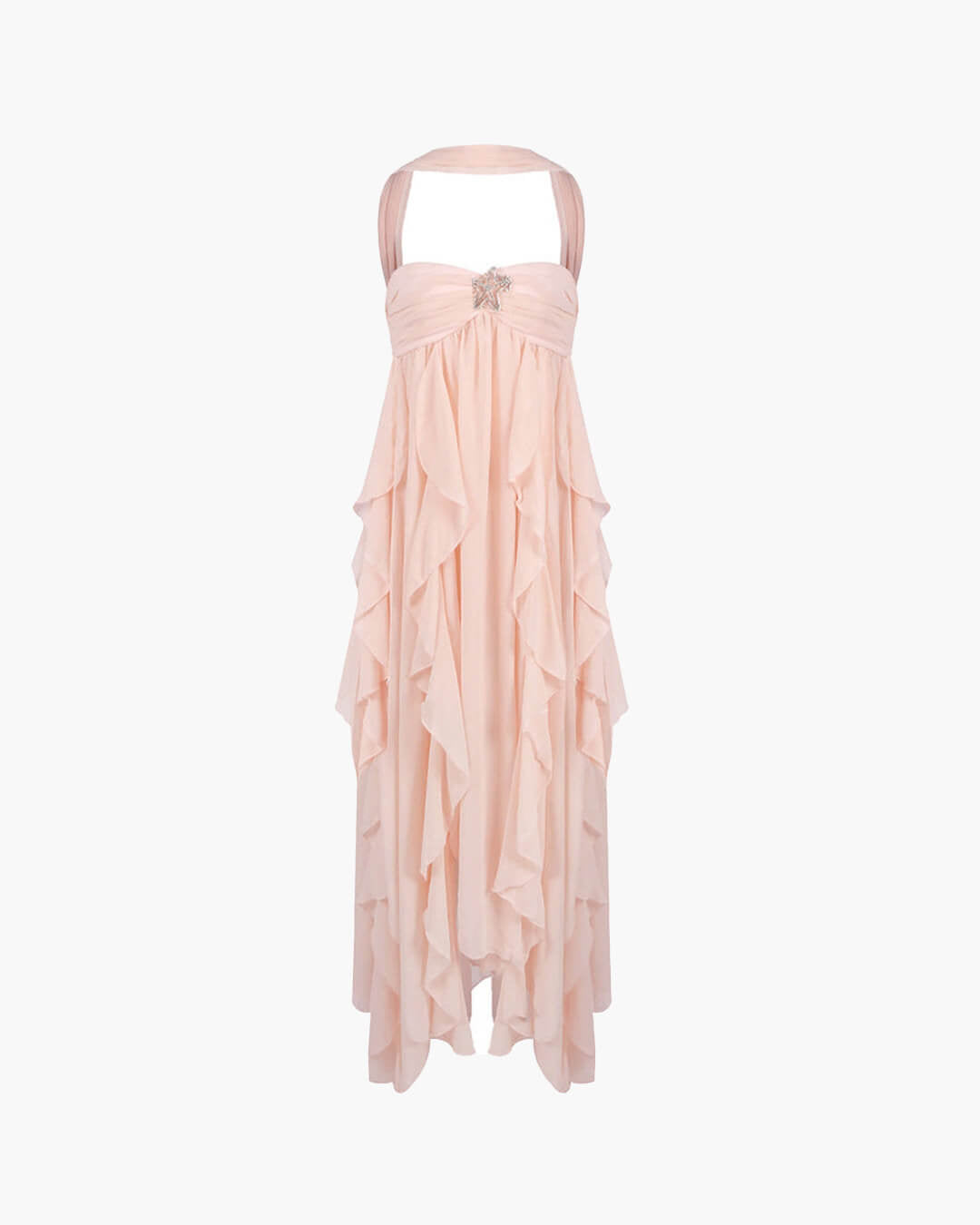 Emmi Strapless Ruffled Maxi Dress