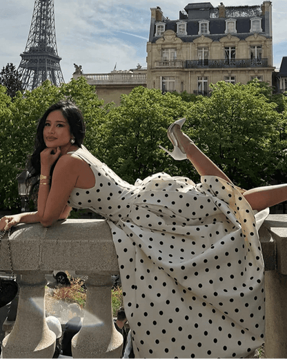 Martha Polka Dot Midi Dress
