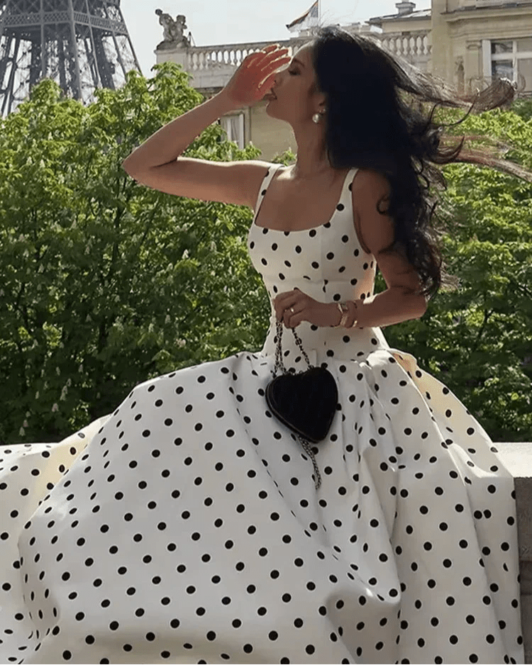 Martha Polka Dot Midi Dress