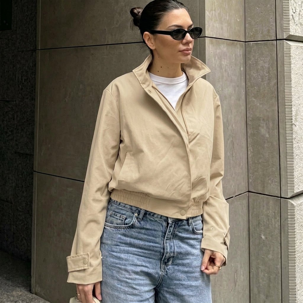 Isabel Cropped Bomber Jacket