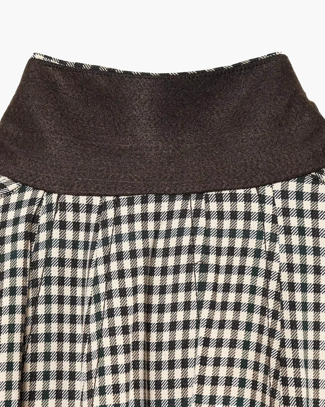 Emma High Neck Checked Bomber Jacket