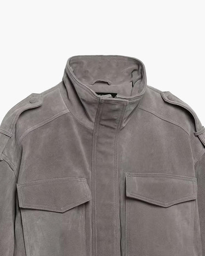 Nina Faux Suede Cropped Jacket