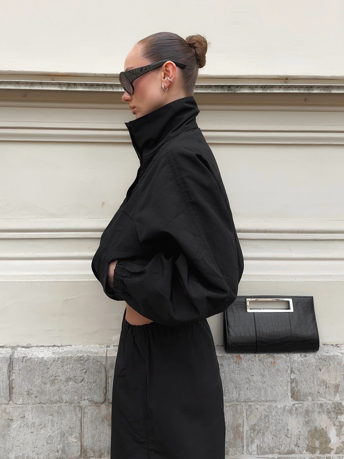Carla Funnel Neck Windbreaker Jacket