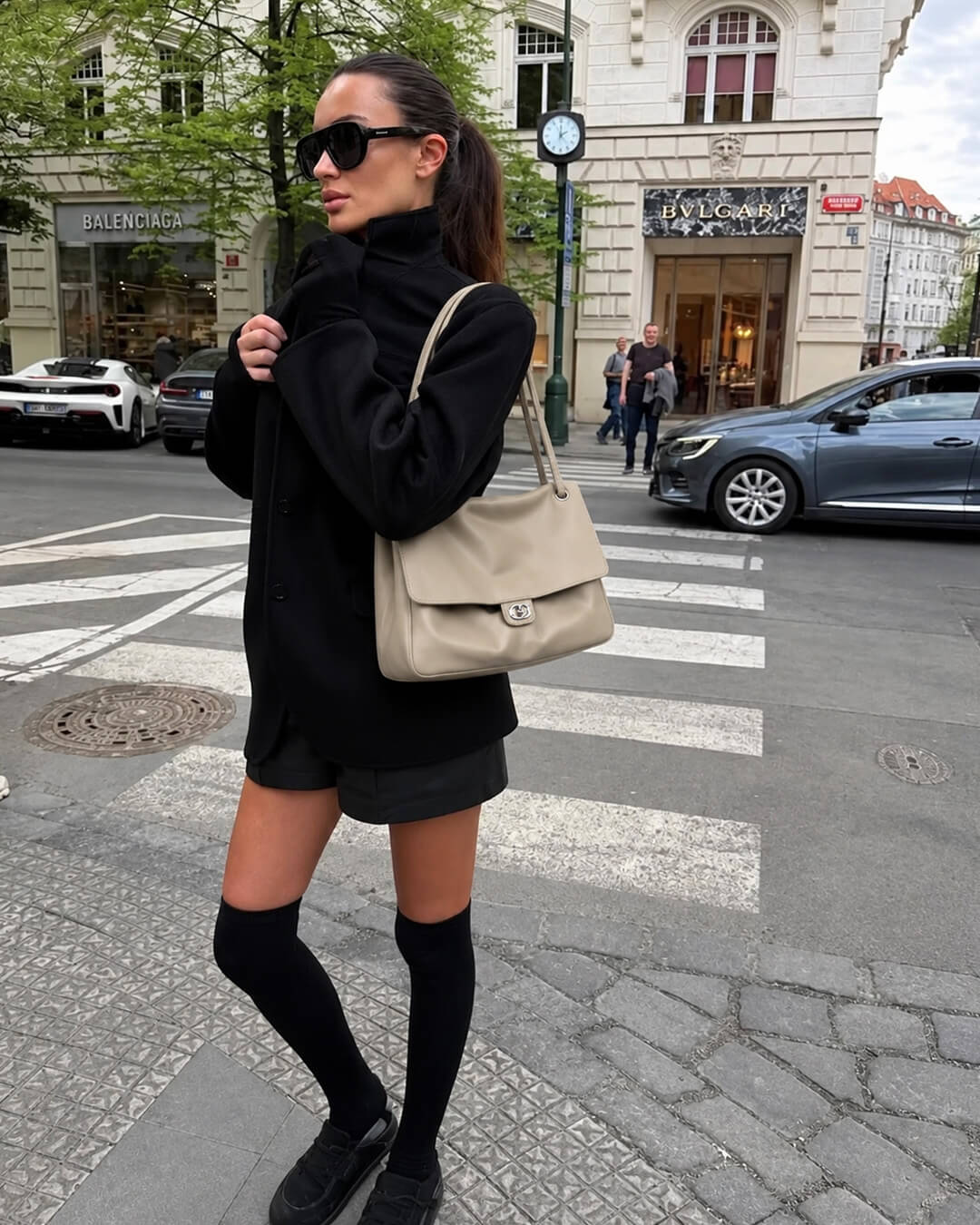 Zoe Buckle Flap Shoulder Bag