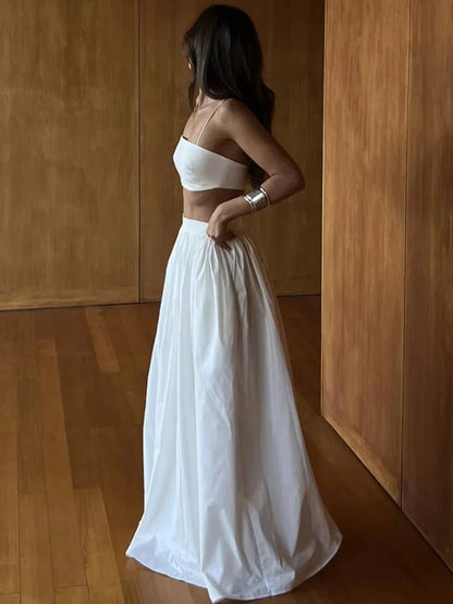 Diandra Strappy Crop Top Two-Piece Set