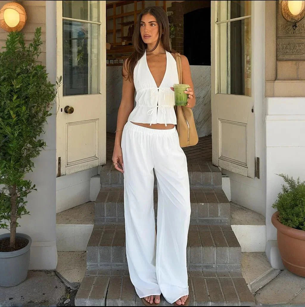 Lerma Halter Cotton Two-Piece Set
