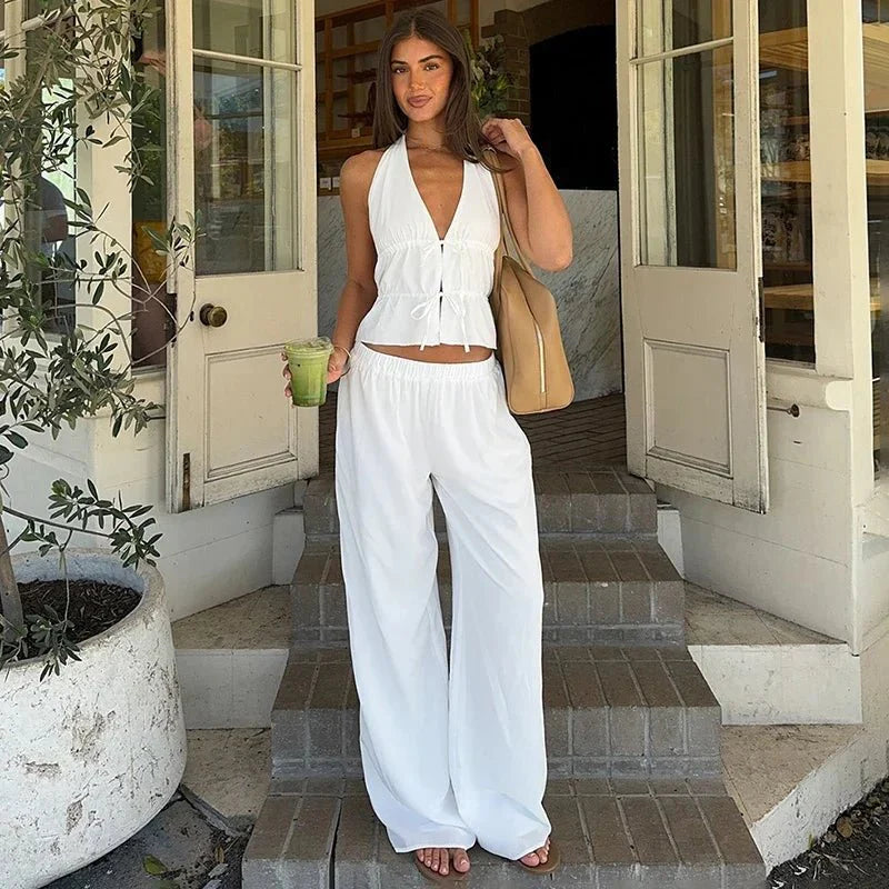 Lerma Halter Cotton Two-Piece Set