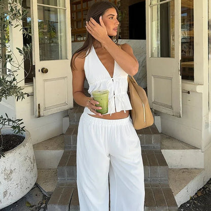 Lerma Halter Cotton Two-Piece Set