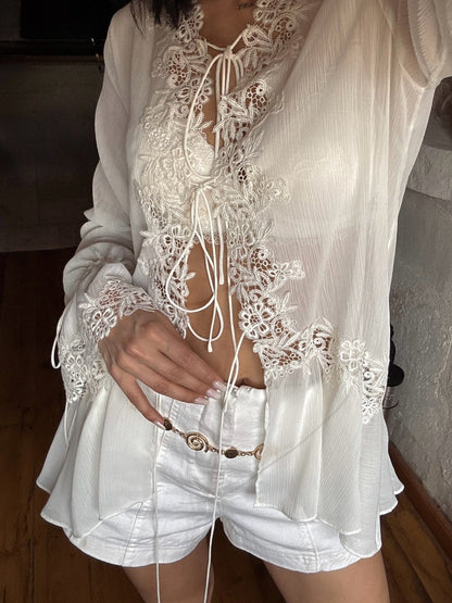 SOKYND Amaia Front-Tie Lace Top TopSOKYND-238551-M-OS-48599M
