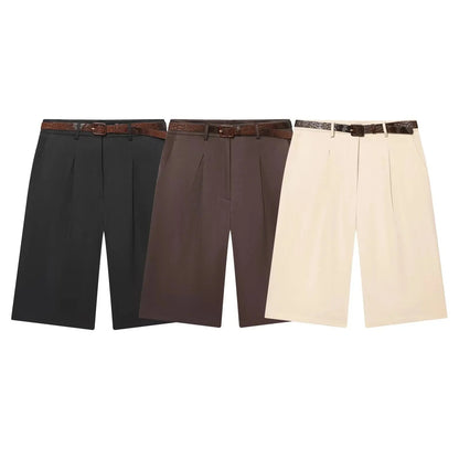 SOKYND Anaïs High Waist Belted Bermuda Shorts BottomsSOKYND-906263-BLA-XS-07447BlackXS