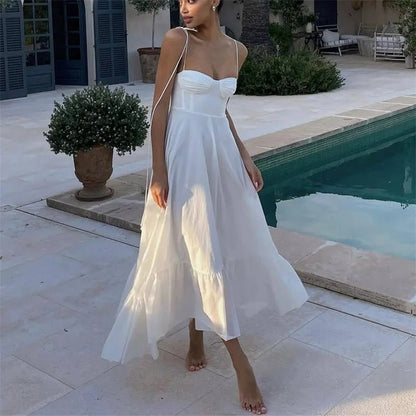 SOKYND Anna Flowing Tiered Midi Dress DressSOKYND-228439-WHI-S-34039WhiteS