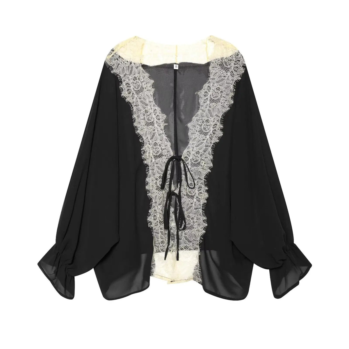 SOKYND Anna Lace Patchwork Blouse BlouseSOKYND-407447-BLA-XS-40759BlackXS