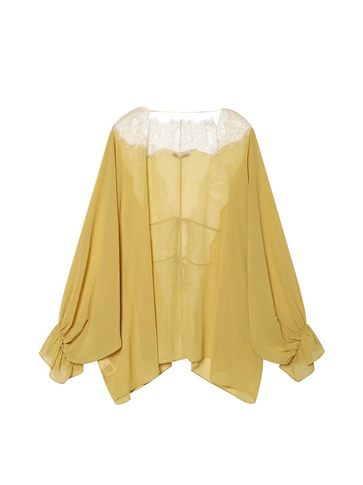 SOKYND Anna Lace Patchwork Blouse BlouseSOKYND-407447-YEL-XS-82007YellowXS