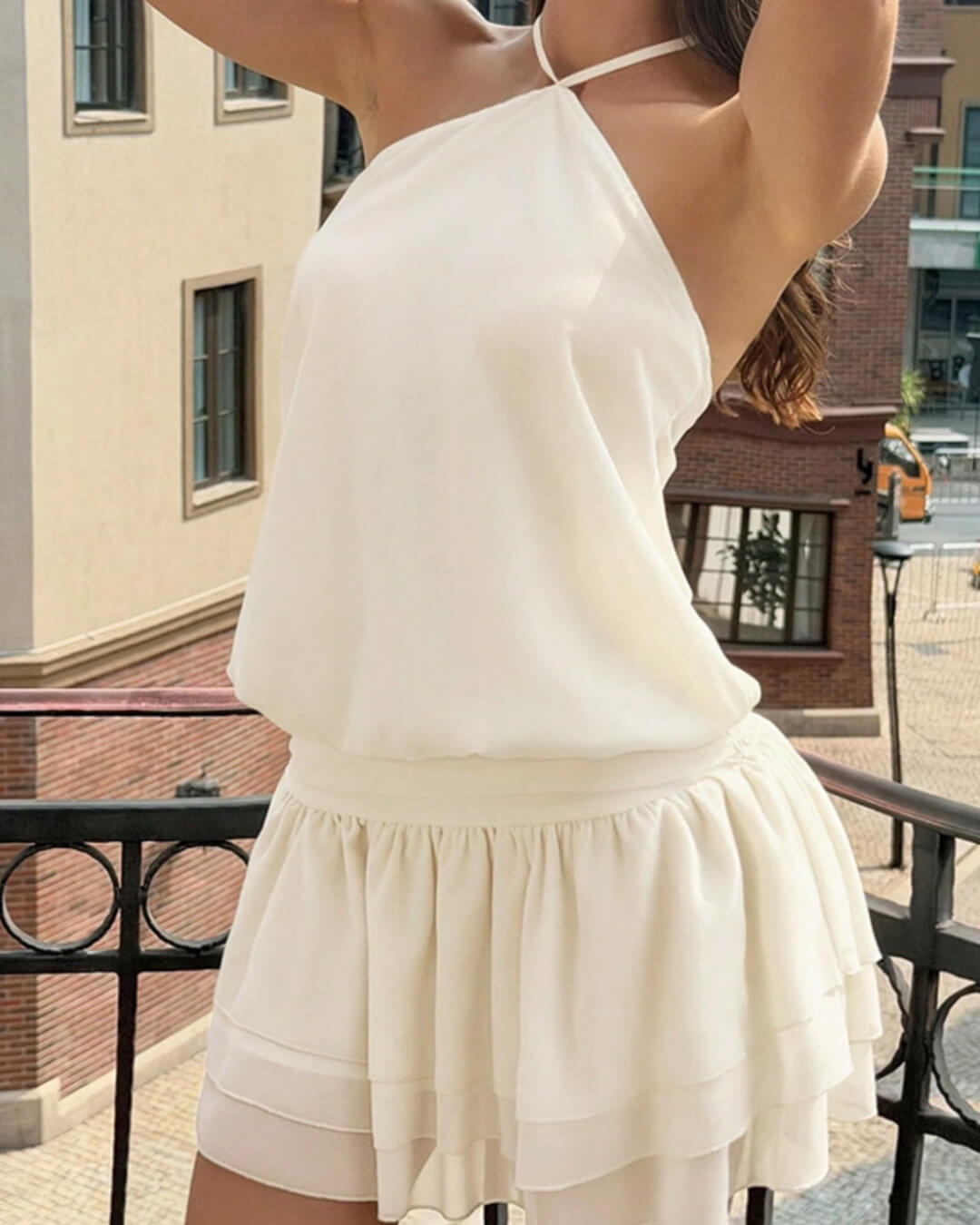 SOKYND Arielle Open-Back Halter Mini Dress DressesSOKYND-868375-IVO-L-31543IvoryL