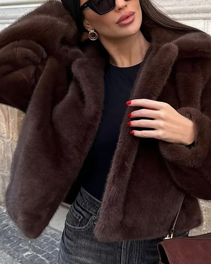 SOKYND Brittany Faux Fur Jacket Coats & JacketsMQ1767356248756408187BrownS