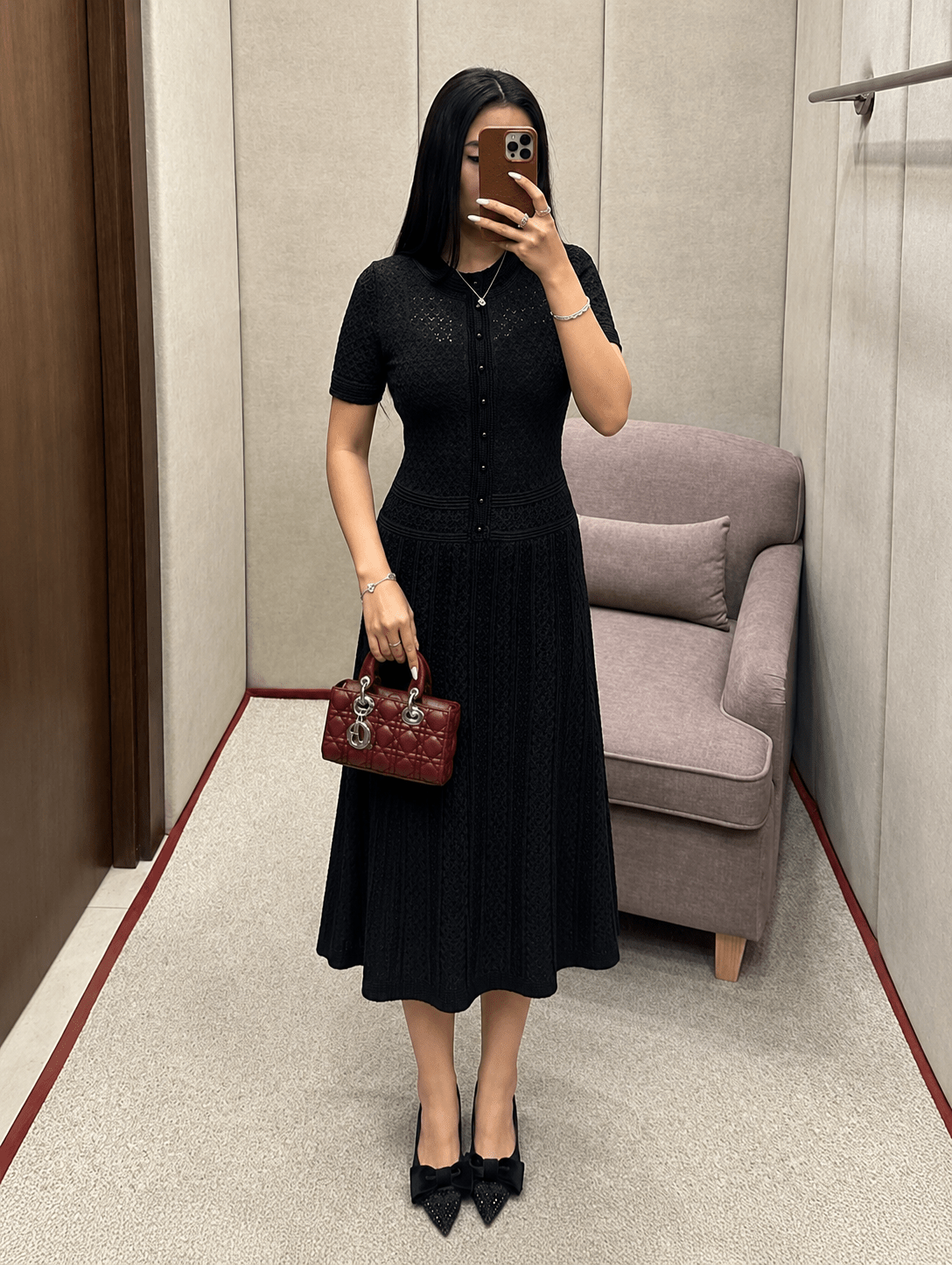 SOKYND Brynn Half Button Knitted Midi Dress DressesSOKYND-785431-BLA-XS-58967BlackXS