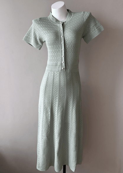 SOKYND Brynn Half Button Knitted Midi Dress DressesSOKYND-785431-MIN-XS-22807Mint GreenXS