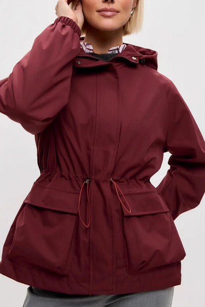 SOKYND Camila Waterproof Hooded Jacket Coats & JacketsBurgundyS