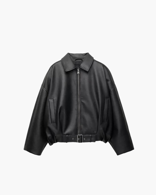 SOKYND Carlotta Vegan Leather Jacket Coats & Jacketsat1767625273842264667BlackS