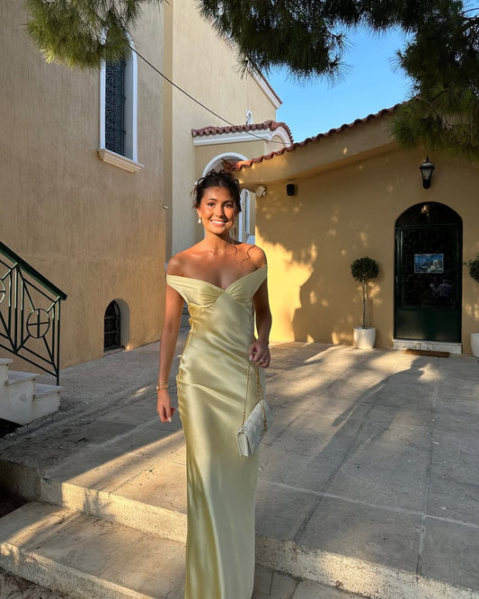 SOKYND Celeste Backless Satin Maxi Dress DressS