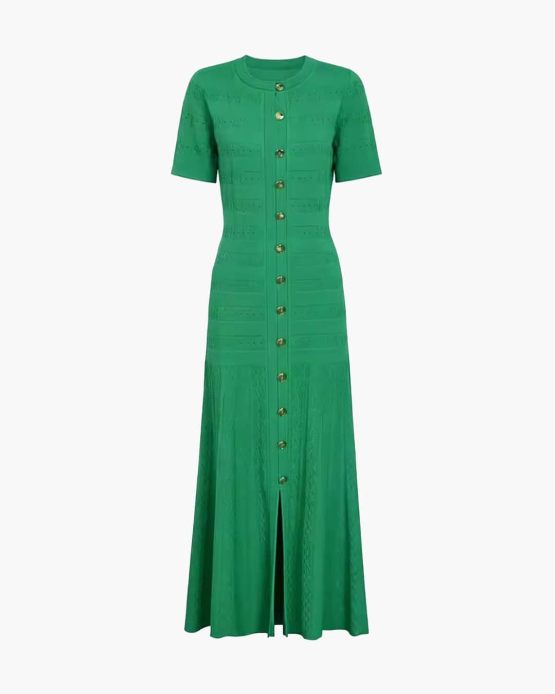 SOKYND Celeste Ribbed Knit Midi Dress DressGreenXS