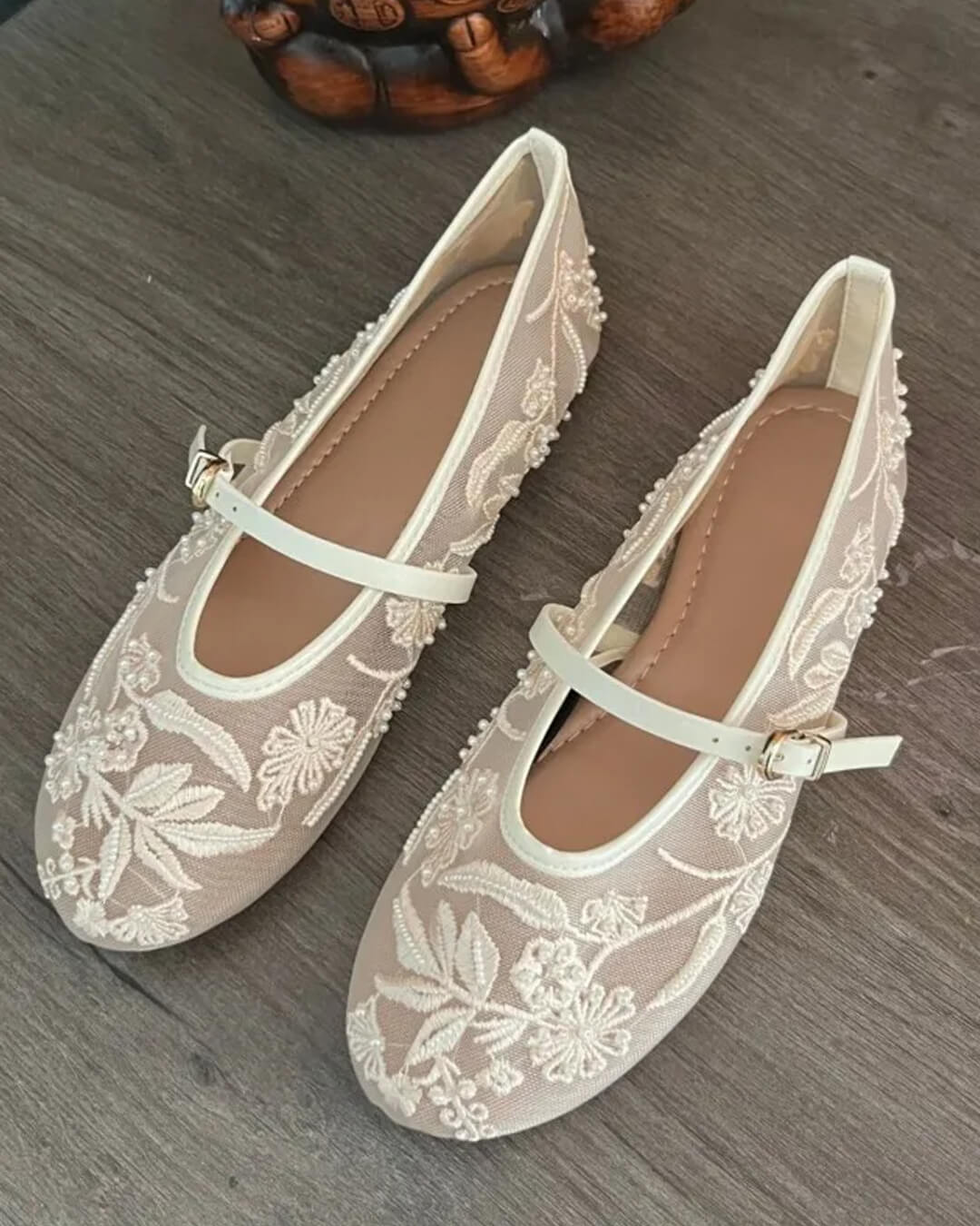 SOKYND Christine Beaded Mesh Ballet Flats ShoesFJ177277720591413656240
