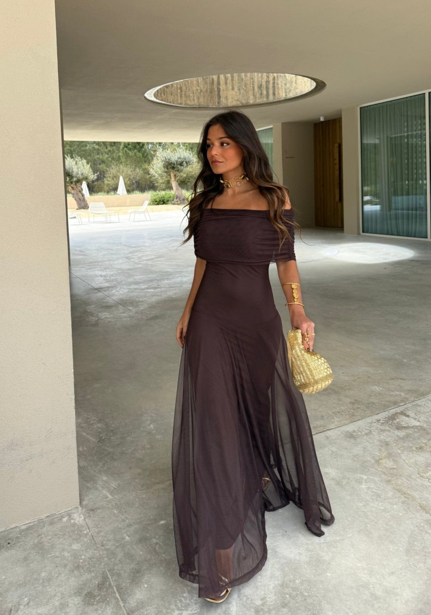 Clarice Mesh Maxi Dress