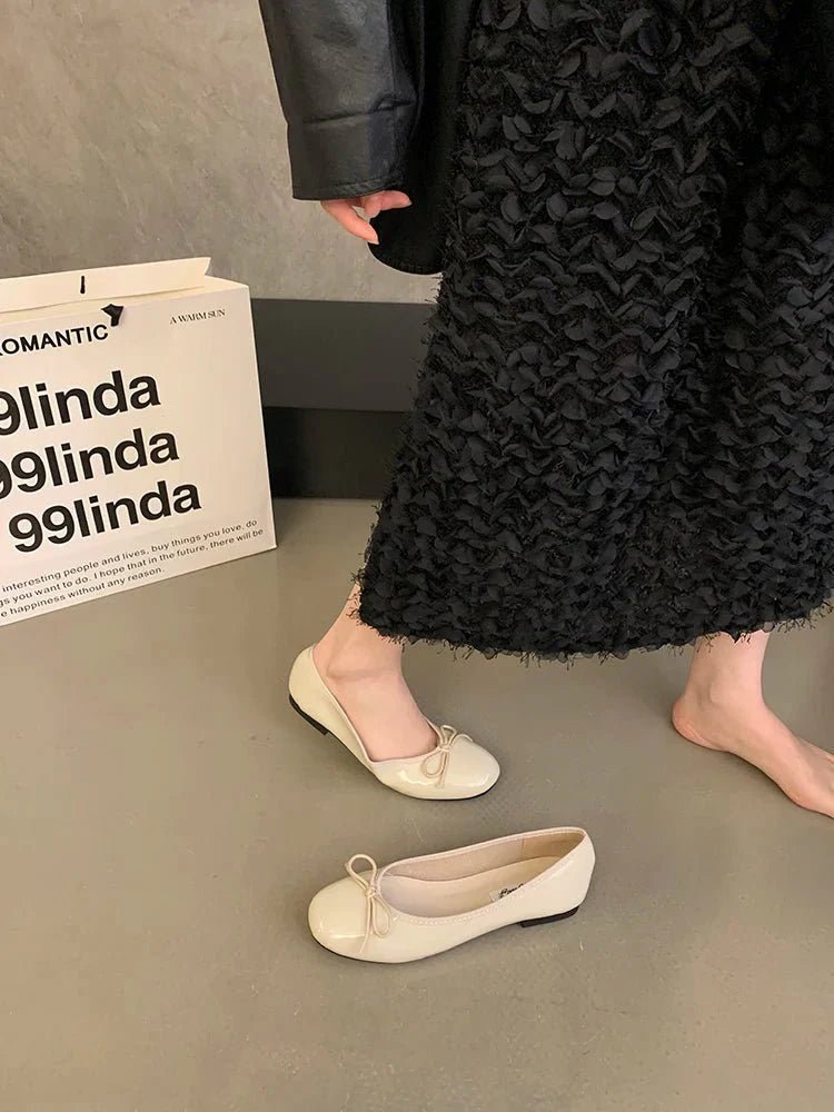 SOKYND Delphine Bowtie Ballet Flats ShoesSOKYND-266071-BLA-OS-22999Black35