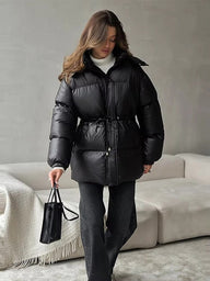 Dorothy Drawstring Hooded Puffer Coat