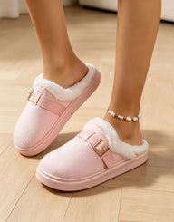 Ella Faux Fur Lined Suede Slippers