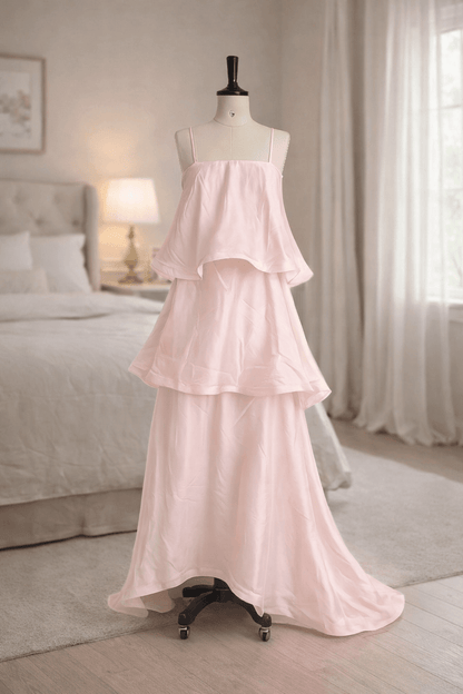SOKYND Fallon Layered Ruffle Maxi Dress DressSOKYND-624919-PIN-M-14967PinkM
