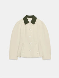Fiona Contrast Collar Peplum Jacket