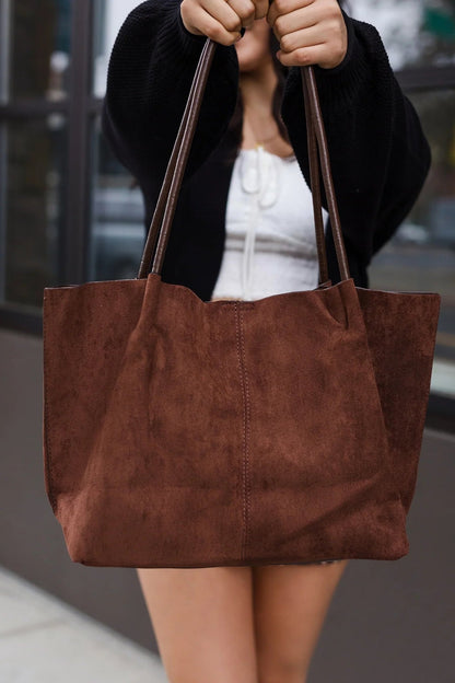 SOKYND Gina Suede Tote with Pouch BagSOKYND-414231-GRE-OS-77591Green