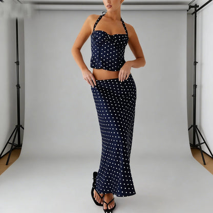 SOKYND Hana Polka Dot Two-Piece Maxi Set DressesSOKYND-166423-BLU-S-60439BlueS