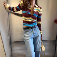 Hanna Striped Knit Cardigan