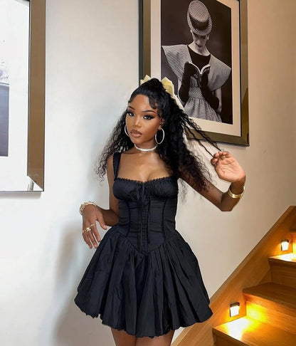SOKYND Hazel Corset Dress DressBlackS