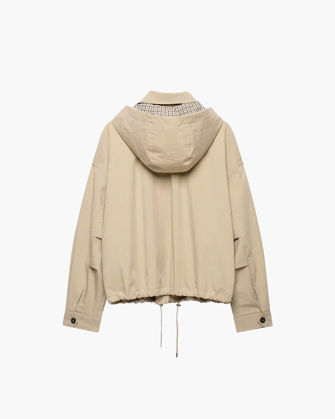 SOKYND Helen Drawstring Hooded Zip Jacket JacketSOKYND-043927-BEI-XS-35447BeigeXS