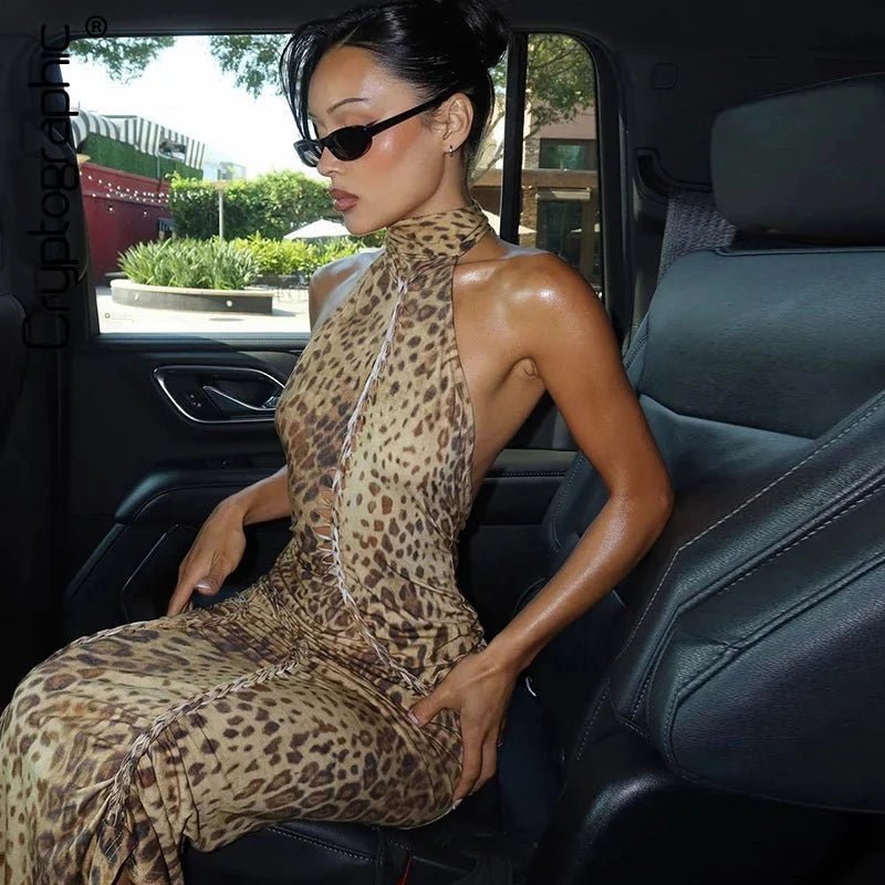 SOKYND Helena Leopard Halter Neck Maxi Dress DressesSOKYND-620759-DEF-XS-59511XS