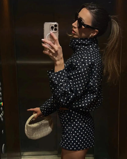 SOKYND Hera Polka Dot Jacket Coats & Jacketstr1774219786673918530BlackS