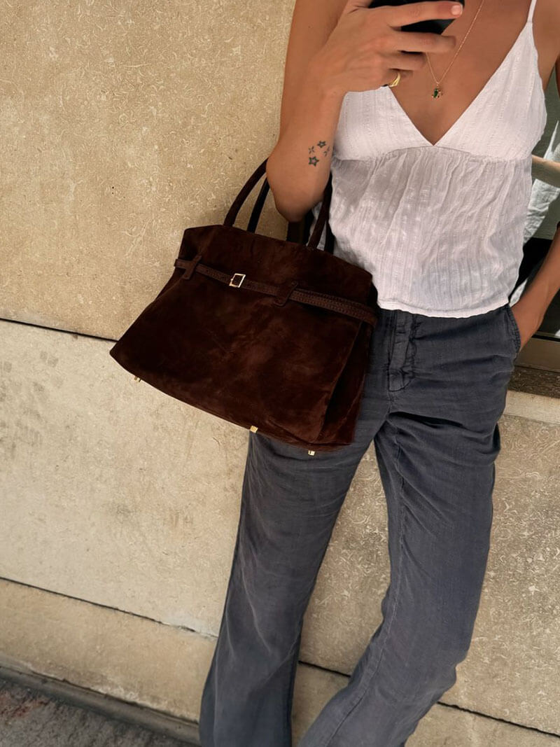 SOKYND Isabel Suede Bag BagSOKYND-234071-BRO-R-74199BrownRegular