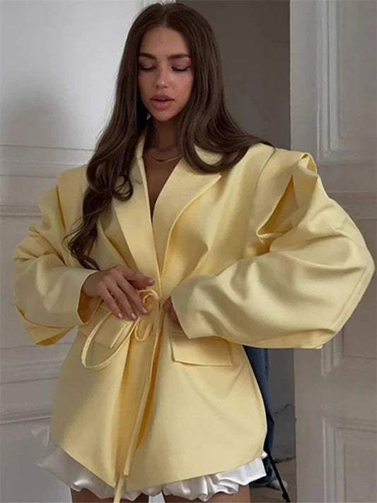SOKYND Jacinta Wide Sleeve Belted Blazer Coats & JacketsSOKYND-212247-BLU-S-74039BlueS