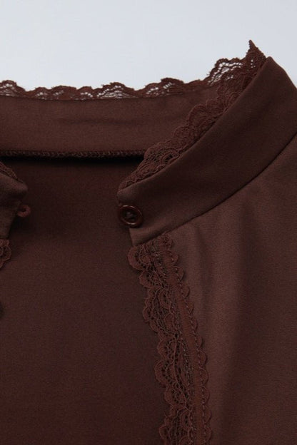 SOKYND Jasmin High Neck Keyhole Blouse BlouseSOKYND-351575-BLA-XS-84759BlackXS