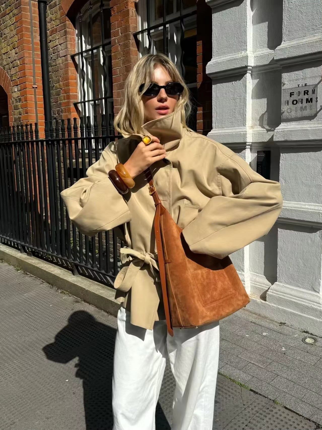 SOKYND Jenny Asymmetric Belted Trench Coat Coats & JacketsSOKYND-748439-BEI-S-59607BeigeS