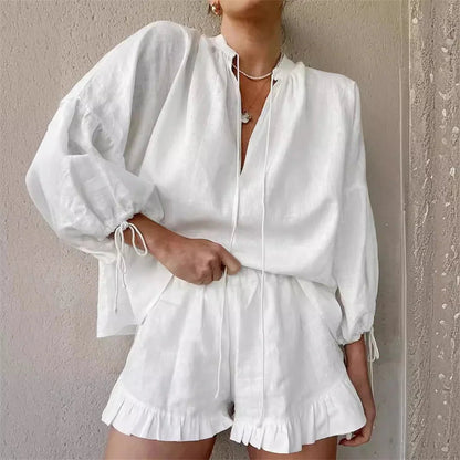 SOKYND Joanna Ruffle Shorts Set Matching SetsSOKYND-285079-S-OS-03543S