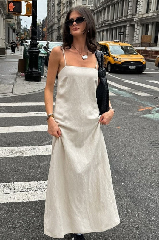 SOKYND Julia Linen - Cotton Loose Maxi Dress DressesVz1774358958882416255CreamS