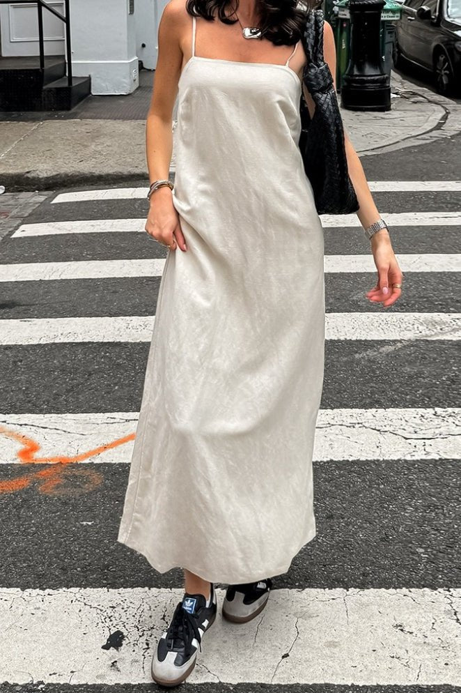 SOKYND Julia Linen - Cotton Loose Maxi Dress DressesVz1774358958882416255CreamS